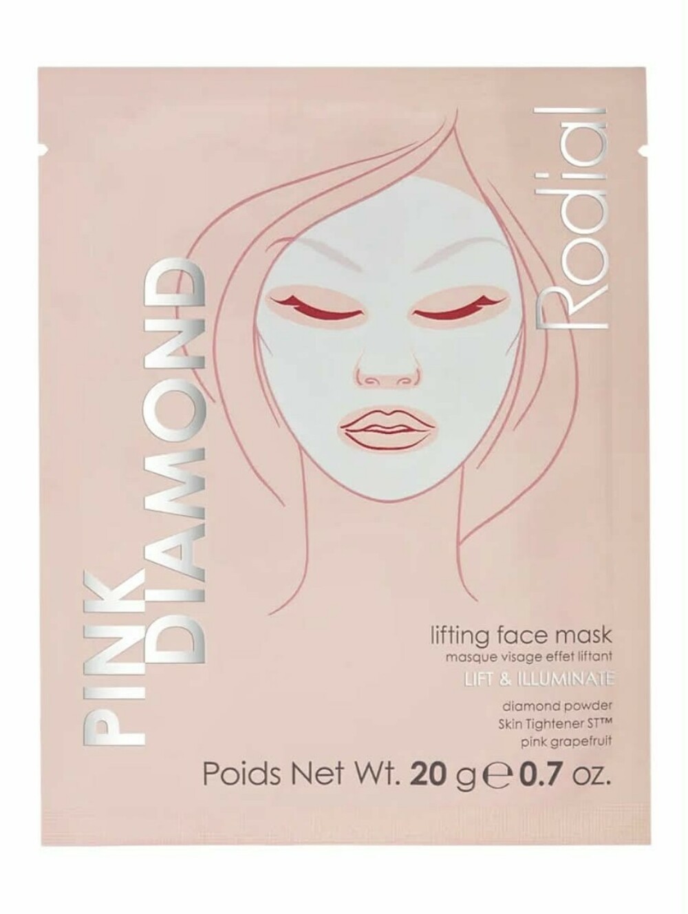 🟢 3/$29! Rodial Pink Diamond Lifting Face Mask (Single) 20g *New